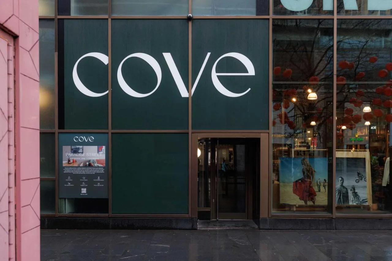 a store front with the word cove written on it at Cove Paradise Street in Liverpool